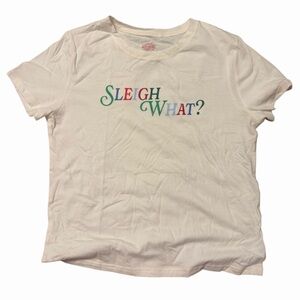 Wondershop Cream Graphic PJ top with Multicolor Text